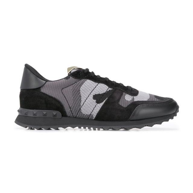 Valentino Rockrunner Grey Camo Sneakers