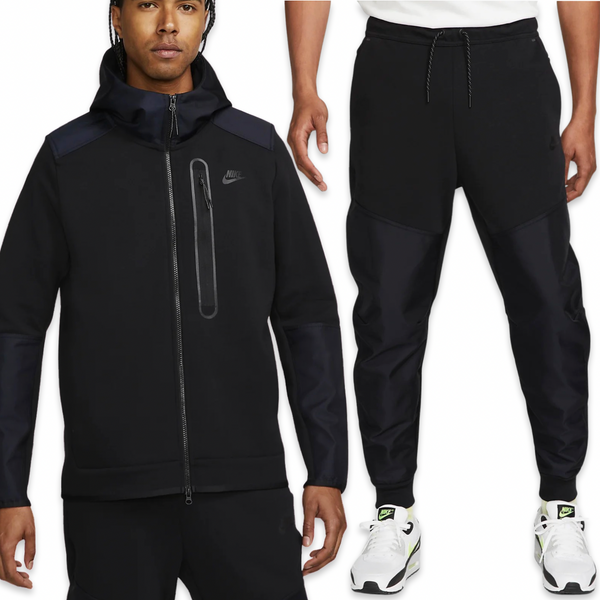 Nike Tech Fleece Tracksuit ‘Black Nylon’