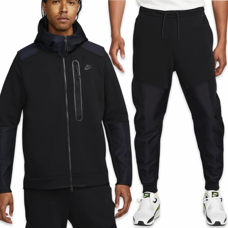 Nike Tech Fleece Tracksuit Black Nylon LuxStreet