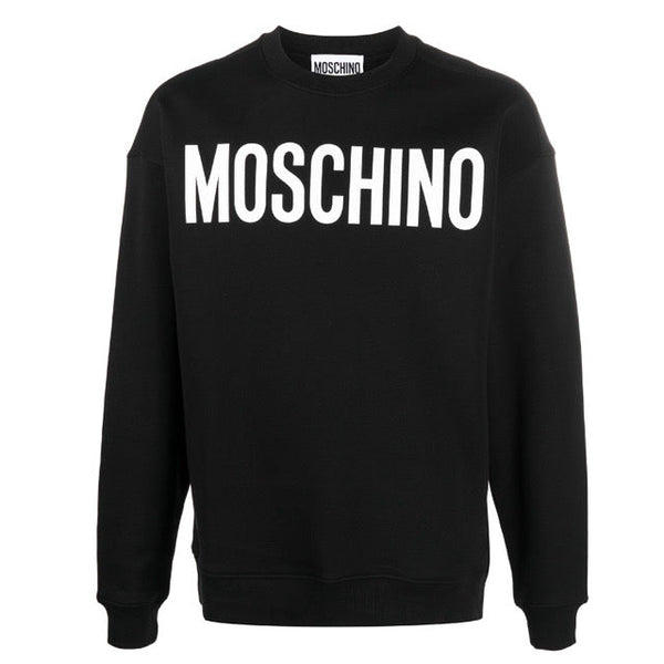Moschino Sweat-shirt à col rond avec logo 'Noir' 
